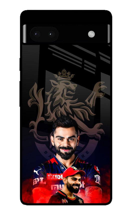 Virat Kohli RCB Dual Pose Lion Backdrop Glass Case for Google PIXEL 6A