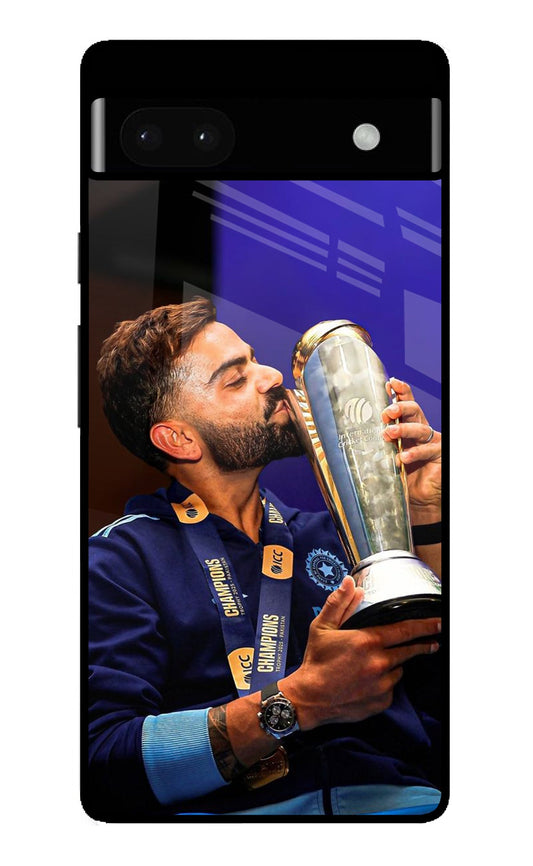 Virat Kohli Kissing Champions Trophy India Glass Case for Google PIXEL 6A
