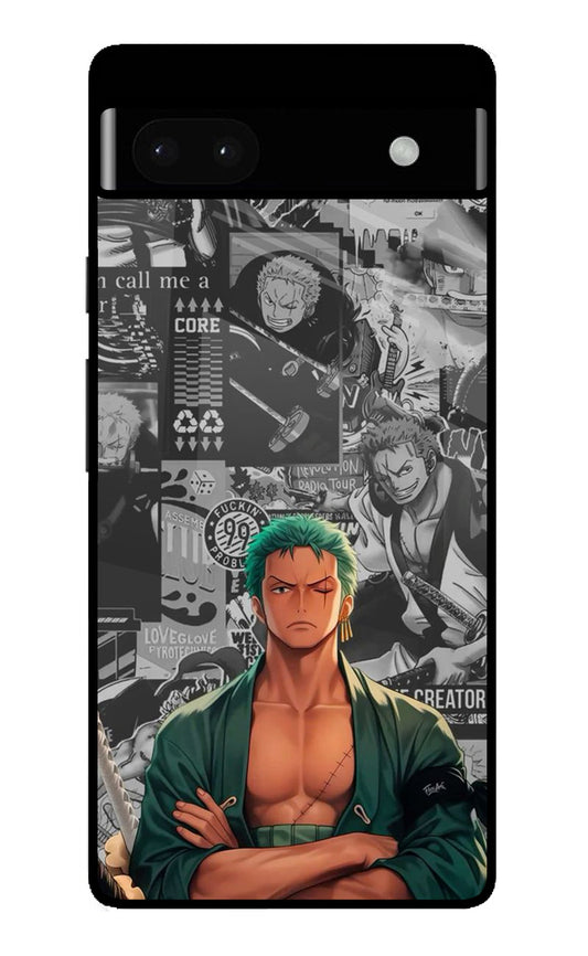 Zoro Collage Dark Mode Glass Case for Google PIXEL 6A