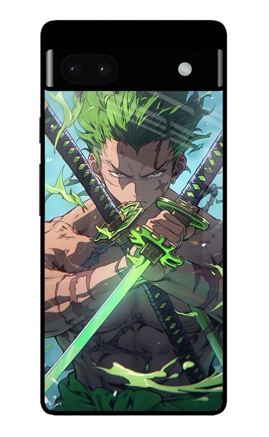 Zoro Green Energy Swords Glass Case for Google PIXEL 6A