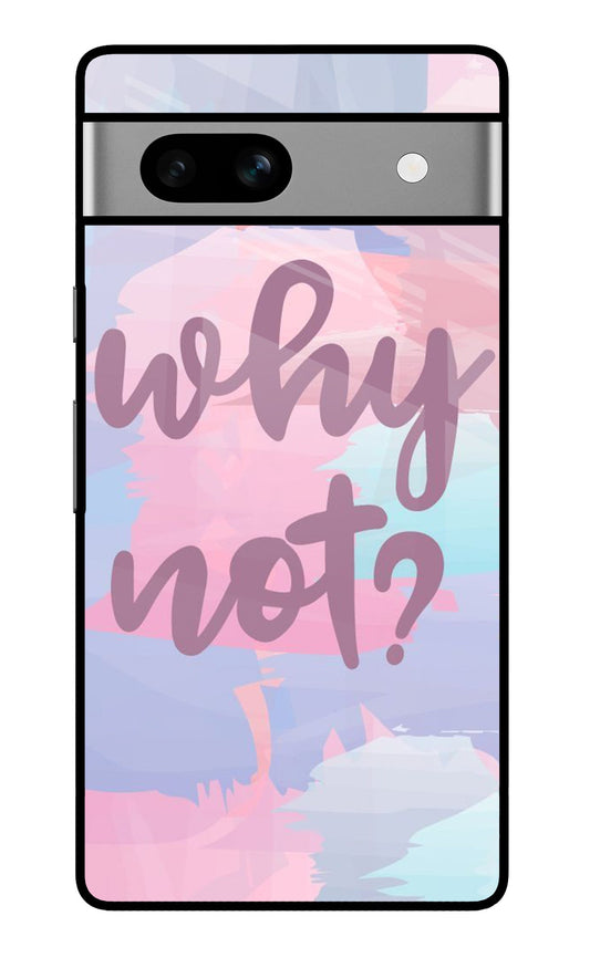 Why Not Pastel Motivation Glass Case for Google Pixel 7A