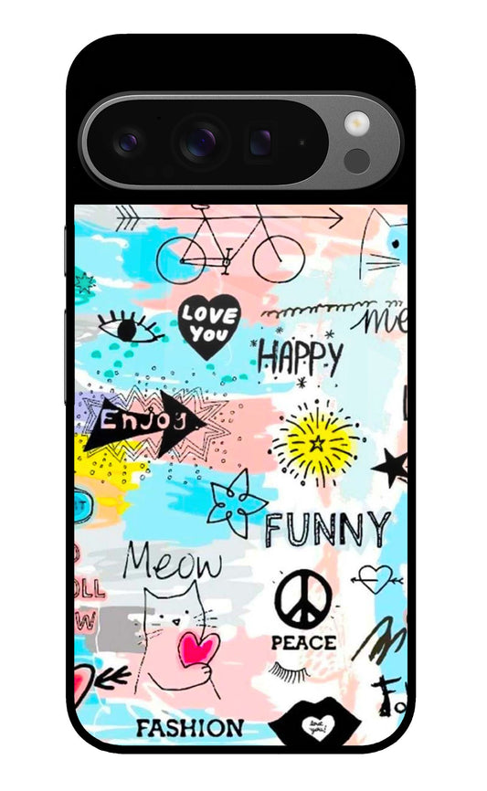 Vintage Collage Travel Aesthetic Glass Case for Google Pixel 9 Pro XL