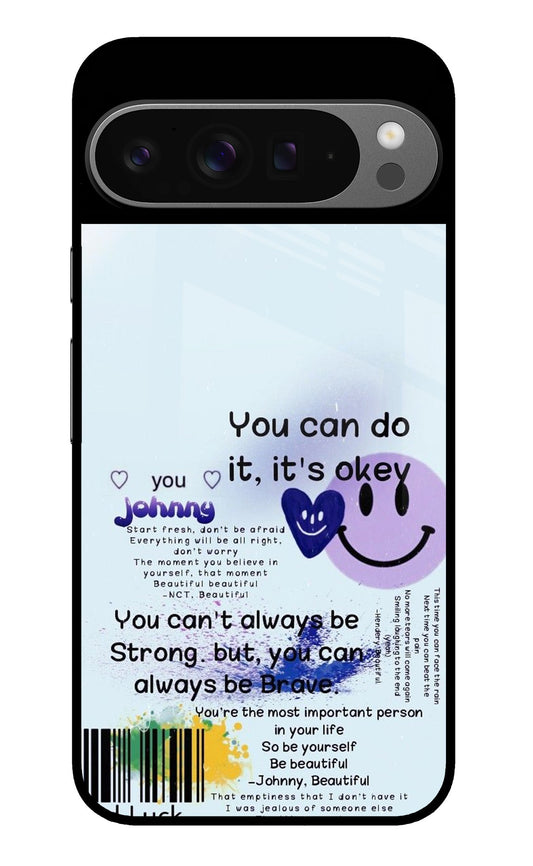 Pastel Motivational Quote Wall Glass Case for Google Pixel 9 Pro XL