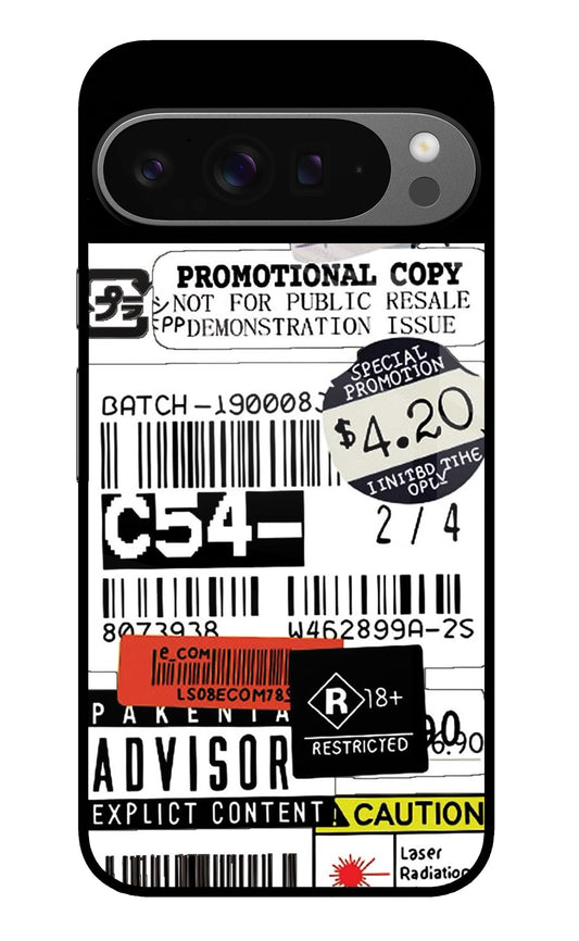 Barcode Label Sticker Collage Glass Case for Google Pixel 9 Pro XL