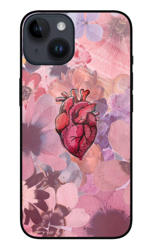 iPhone 14 89 Anatomical Heart Floral Pink Blend - Case Amaze