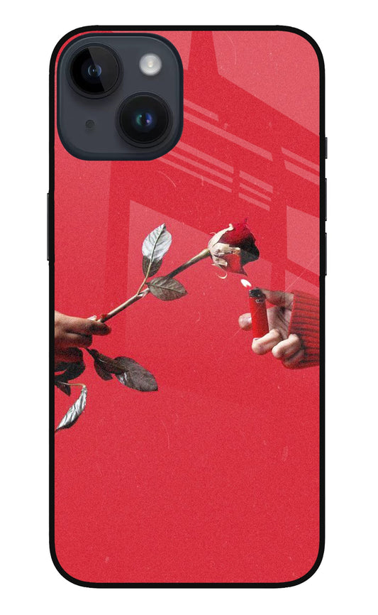 iPhone 14 92 Rose on Fire Red Aesthetic - Case Amaze