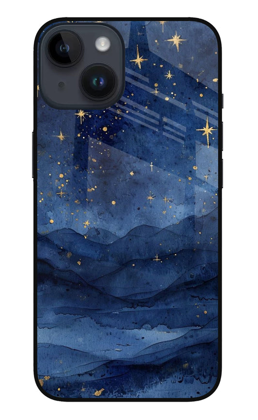 iPhone 14 95 Midnight Gold Starry Mountains - Case Amaze