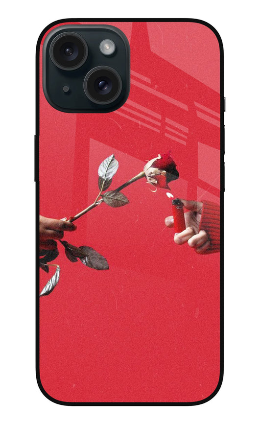 iPhone 15 92 Rose on Fire Red Aesthetic - Case Amaze