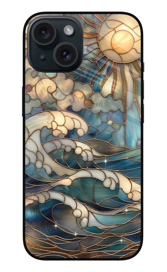 iPhone 15 93 Stained Glass Sun and Sea - Case Amaze