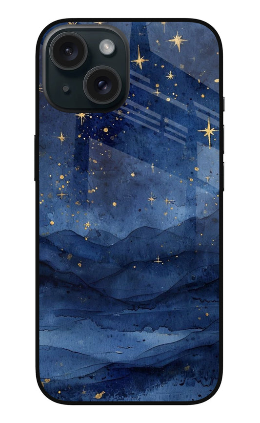 iPhone 15 95 Midnight Gold Starry Mountains - Case Amaze