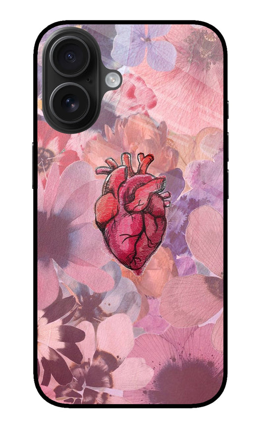 iPhone 16 89 Anatomical Heart Floral Pink Blend - Case Amaze