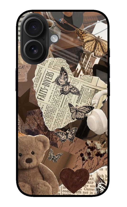 iPhone 16 90 Brown Aesthetic Vintage Collage - Case Amaze