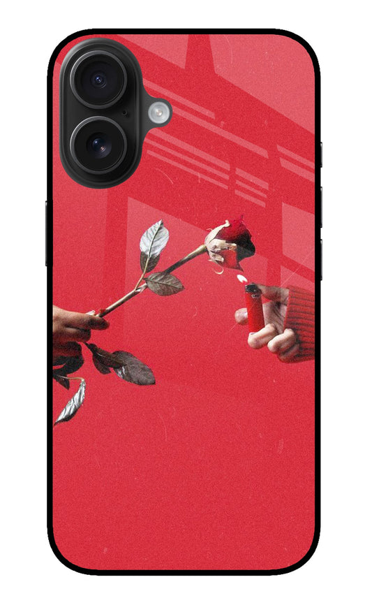 iPhone 16 92 Rose on Fire Red Aesthetic - Case Amaze