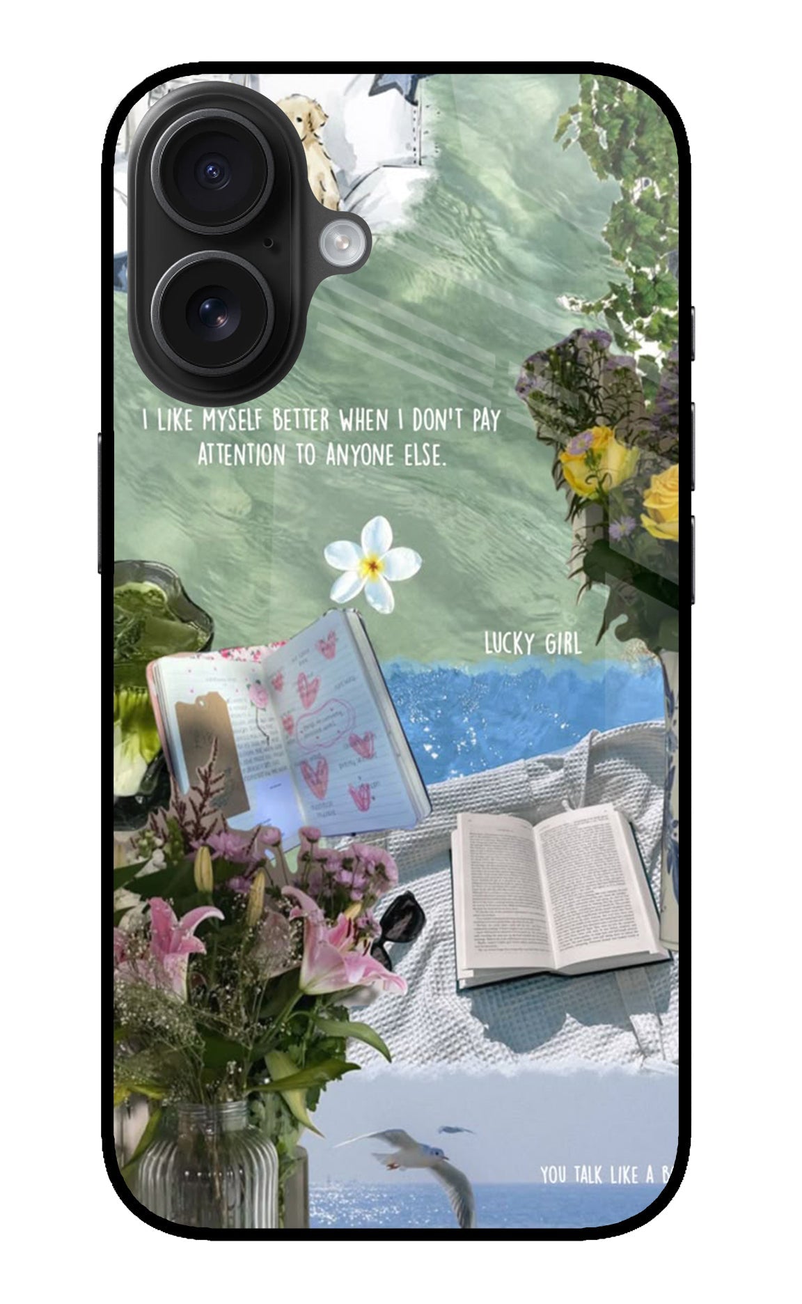 iPhone 16 Plus 96 Lucky Girl Bookish Collage - Case Amaze